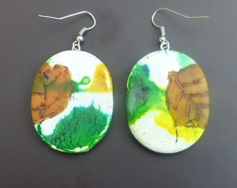 Autumn Earrings/Fimo Earrings/Polymer Clay Earrings/Polymer Clay Autumn/Polymer Clay Marple
