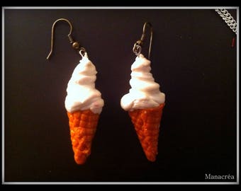 Italian Ice Cream Earrings/Earring Ice Cream/Jewel Chantilly Ice Cream/jewel ice cream/polymer clay