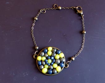 Star Beads Medallion Bracelet/Ball Bracelet/Ball Medallion Bracelet/Medallion Bracelet/Ball bracelet/ball yellow bracelet