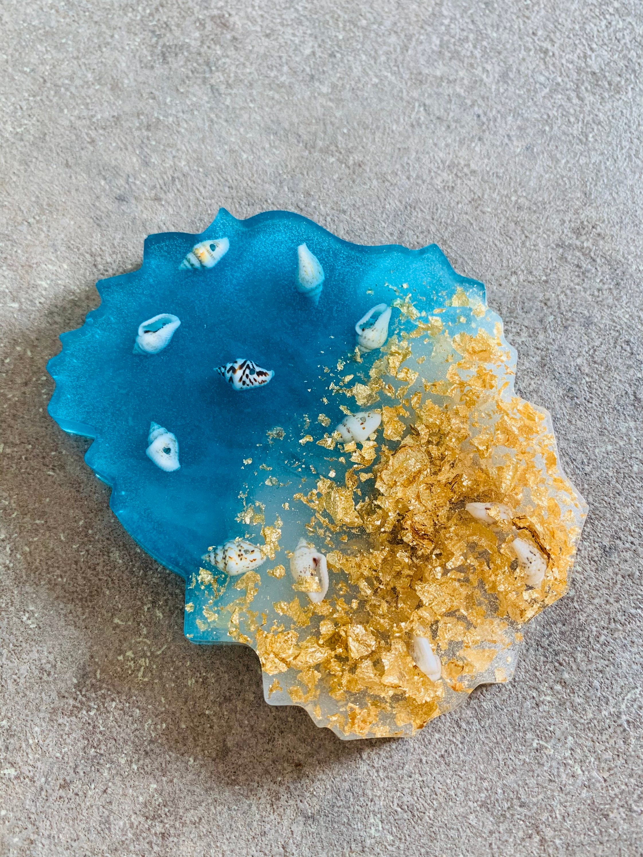 Handmade Resin Coaster Sea/Beach Theme Etsy