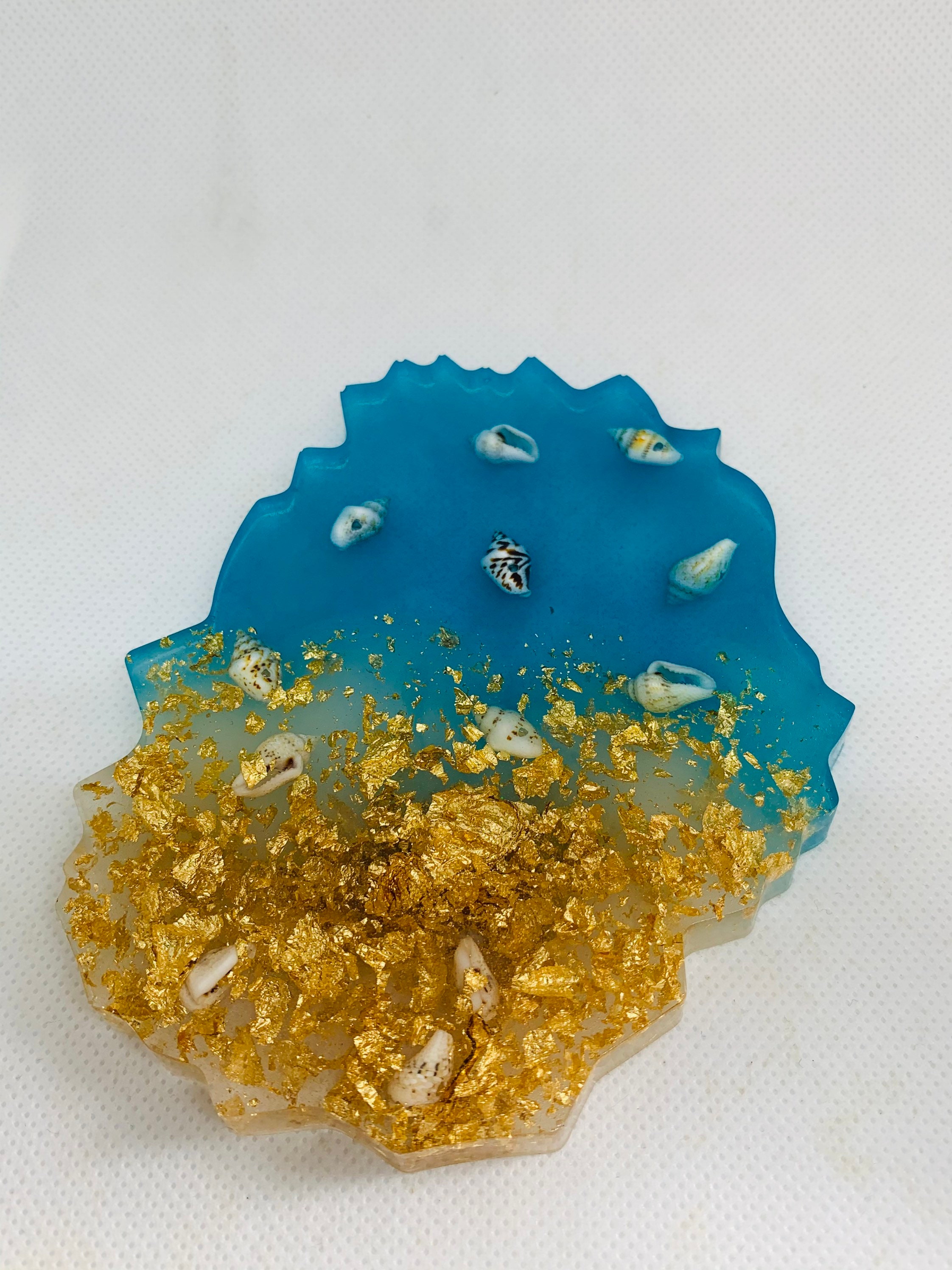 Handmade Resin Coaster Sea/Beach Theme Etsy