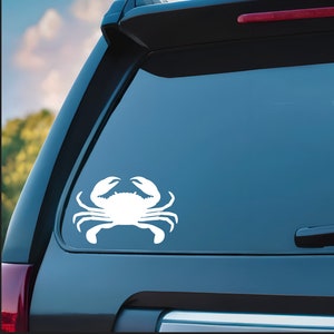Krab vinyl auto- en vrachtwagensticker.  Premium weerbestendige stickers voor binnen of buiten, waterflesstickers, laptopsticker, fietssticker.