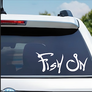 Vis op vinyl autostickers.  Premium weerbestendige stickers voor buiten of binnen, waterflesstickers, laptopsticker, spiegel- en raamstickers