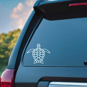 Turtle vinyl sticker voor auto's en vrachtwagens.  Premium weerbestendige stickers voor binnen of buiten, waterflesstickers, laptopsticker, fietssticker.