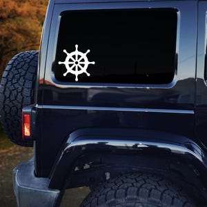 Schip wiel vinyl sticker voor auto's en vrachtwagens.  Premium weerbestendige stickers voor binnen of buiten, waterflesstickers, laptopsticker, fietssticker.