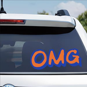 Stickers OMG NY Mets, Stickers vinyles imperméables premium, Stickers bouteilles d'eau, Stickers ordinateur portable, Stickers vitres et miroirs