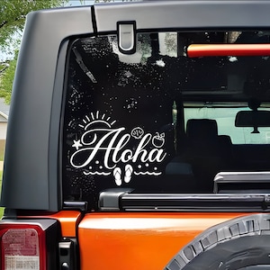 Autosticker van Aloha-vinyl. Premium weerbestendige stickers voor binnen of buiten, waterflesstickers, laptopsticker, spiegel- en raamstickers