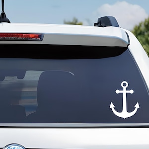 Ankervinyl sticker voor auto's en vrachtwagens.  Premium weerbestendige stickers voor binnen of buiten, waterflesstickers, laptopsticker, fietssticker.