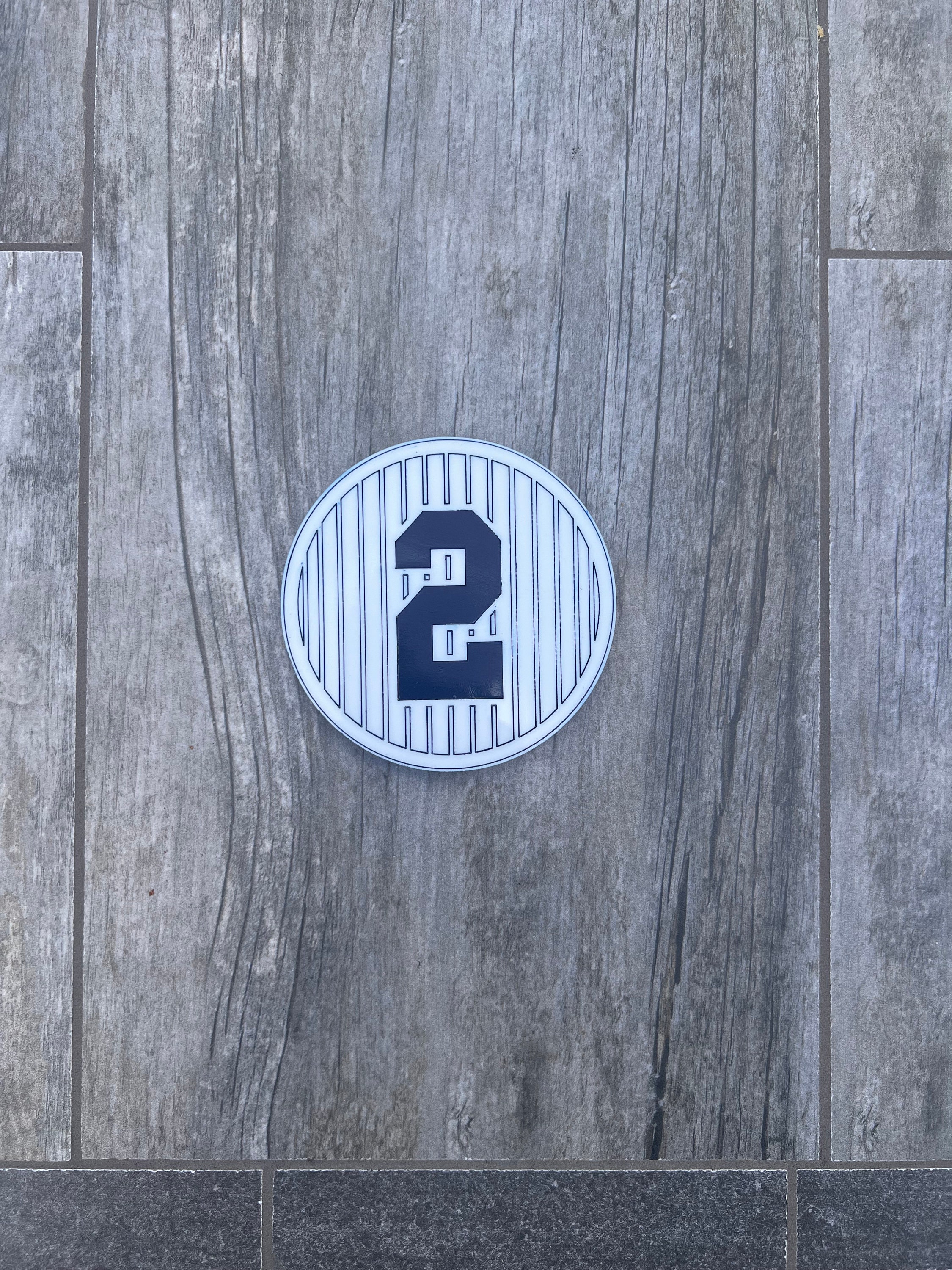 Retired New York Yankee Numbers Premium Acrylic. 