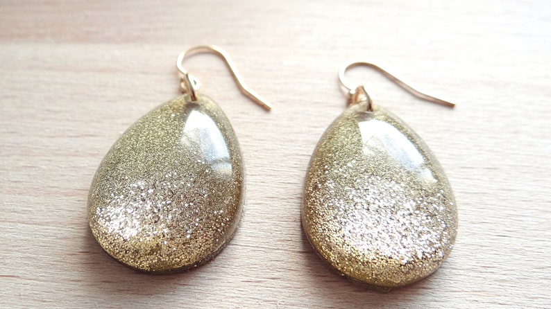 Golden resin Stud Earrings