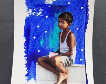 Peinture collage enfant