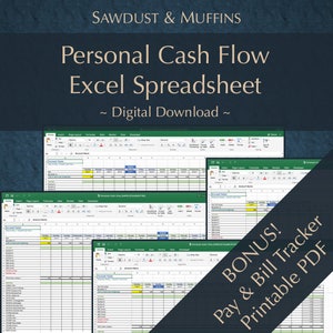 Personal Finance / Cash Tracker / Excel Spreadsheet / Dave Ramsey / Money Management / Budget Planner / Expense Tracker / BONUS Printable image 1