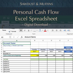 Personal Finance / Cash Tracker / Excel Spreadsheet / Dave Ramsey / Money Management / Budget Planner / Expense Tracker / BONUS Printable image 3