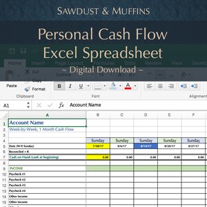 Personal Finance / Cash Tracker / Excel Spreadsheet / Dave Ramsey / Money Management / Budget Planner / Expense Tracker / BONUS Printable image 4