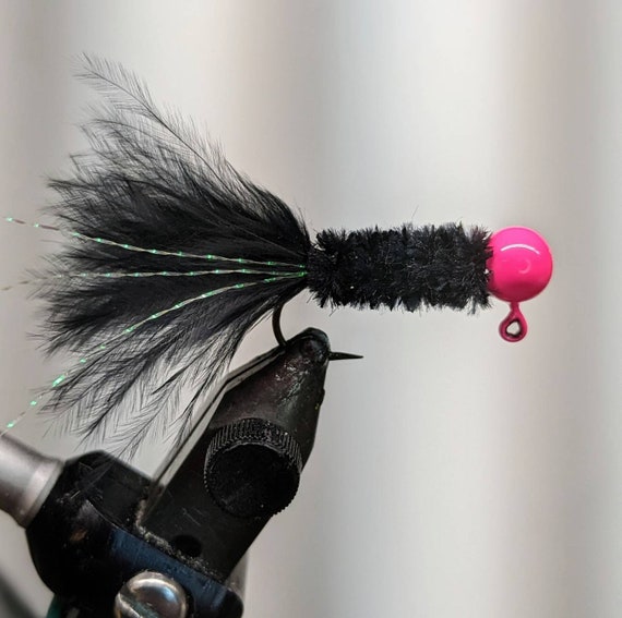 Hot Pink Egg Sucking Leech Crappie/bass Jig 5 per Pack 4 Sizes 2 Hook  Styles Available -  Canada