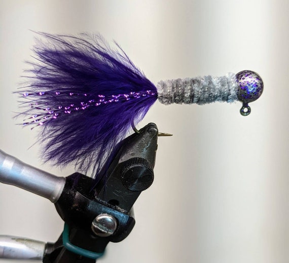 Purple Smoke Crappie/bass Jig 5 per Pack 4 Sizes 2 Hook Styles Available 