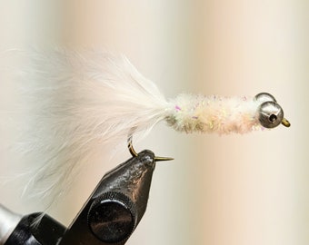 White Marabou Minnow Fly size 6