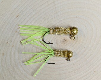 Disco Gold Crappie/Bass jig  #86 5 per pack 2 sizes 2 hook styles available