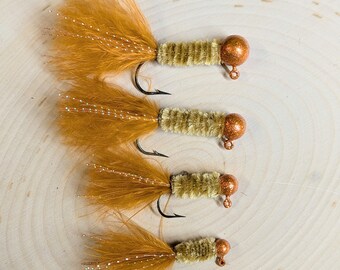 Disco Orange Crappie/Bass jig #101  5 per pack 4 sizes 2 hook styles available