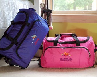 personalized childrens luggage on wheels