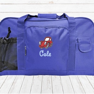 Kids Duffel with Car Embroidery