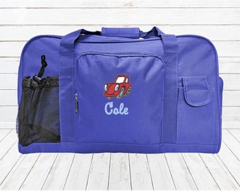 Kids Duffel with Car Embroidery