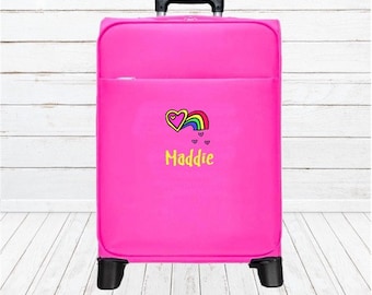 Kids Rolling Carry-on Luggage Personalized with Girl Embroidery Images