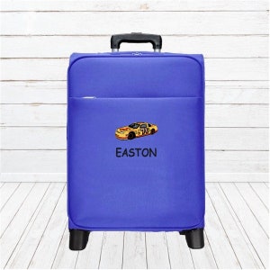 Kids Rolling Carry-on Luggage Personalized with Airplane Embroidery image 5