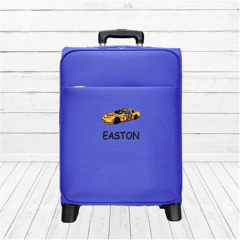 Kids Rolling Carry-on Luggage Personalized with Airplane Embroidery image 5