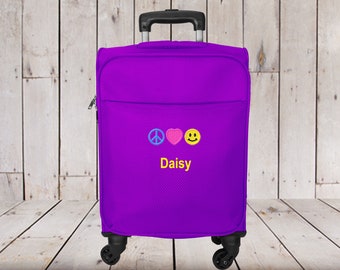 Kids Small Spinner Carry-on Luggage Personalized with Girl Embroidery Images