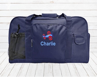 Kids Duffel with Airplane Embroidery