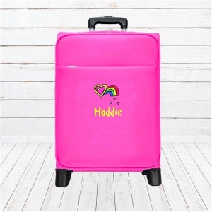 Kids Rolling Carry-on Luggage Personalized with Airplane Embroidery image 7