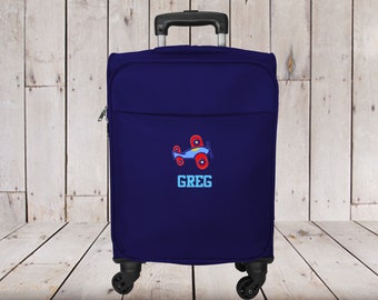 Kids Spinner Carry-on Luggage Personalized with Airplane Embroidery