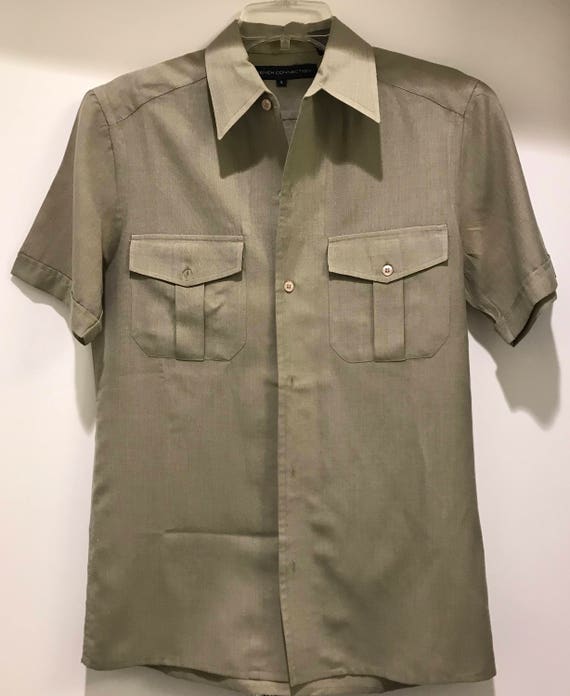 Fysica Onbekwaamheid Graag gedaan Buy Vintage French Connection FCUK Olive Green Short Sleeve Online in India  - Etsy