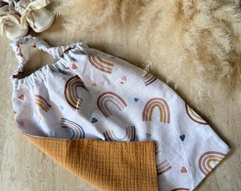 bib, baby bib, rainbows