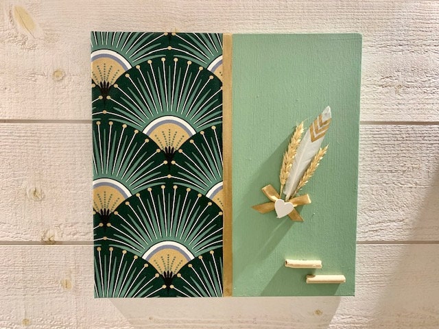 Cadre Vert et Or, Épi , Plume