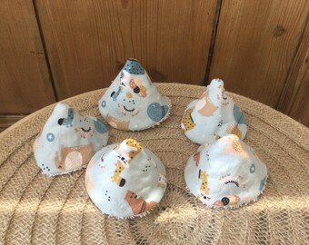 Set of 5 pee pee teepees, animals