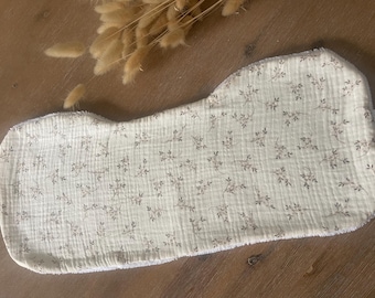 baby shoulder protector, floral cotton gauze