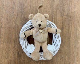 Teddy bear wicker crown