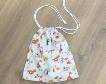 Snack bag, cuddly toy bag, fox