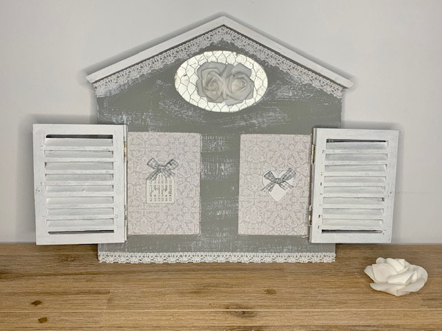 Cadre Maison Gris et Blanc