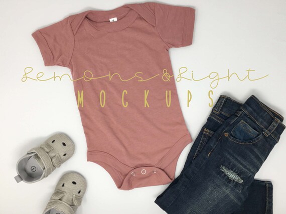 Bella Canvas Infant Triblend Short Sleeve One Piece Mockup Etsy