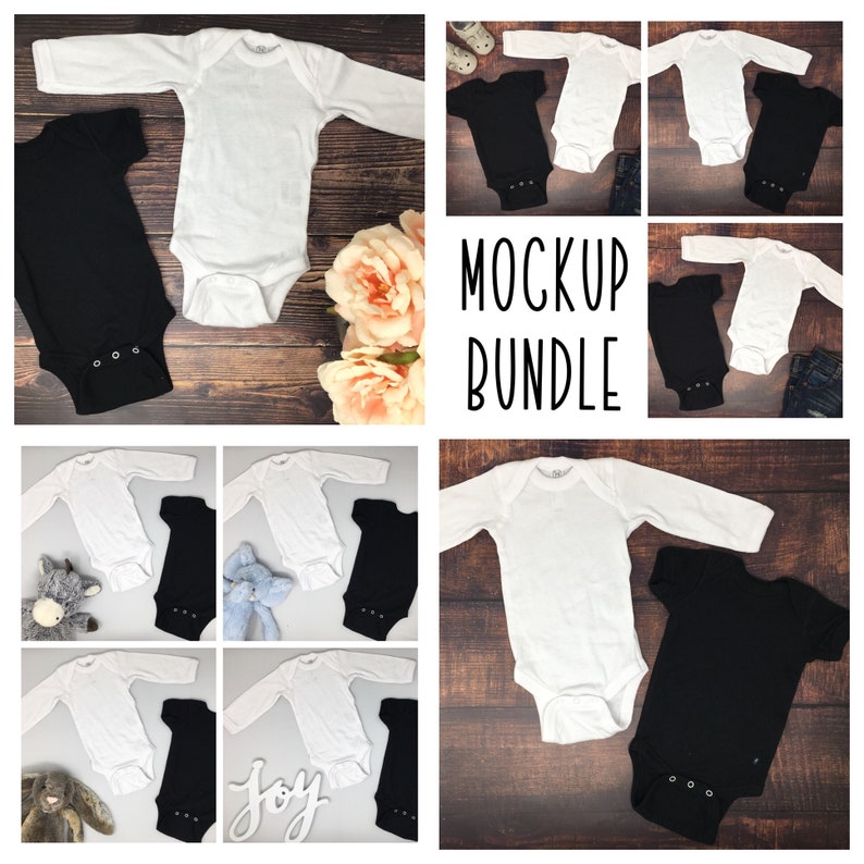 Rabbit Skins Infant Bodysuit Mockup Rabbit Skins Bundle Baby Etsy