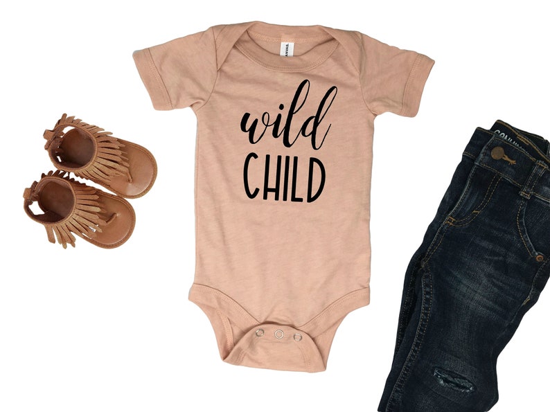 Wild Child Baby Bodysuit Funny Baby Bodysuit Wild Child Shirt Baby Girl Outfits Baby Girl Clothes Infant Bodysuit