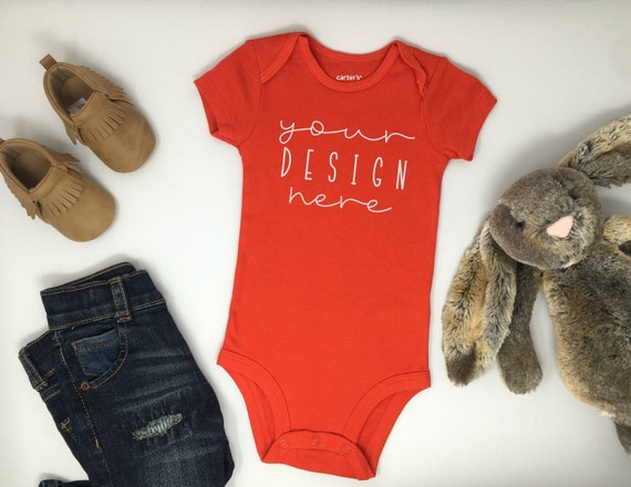 Carters Infant Bodysuit Mockup Baby Mockup Baby Mock Ups Etsy