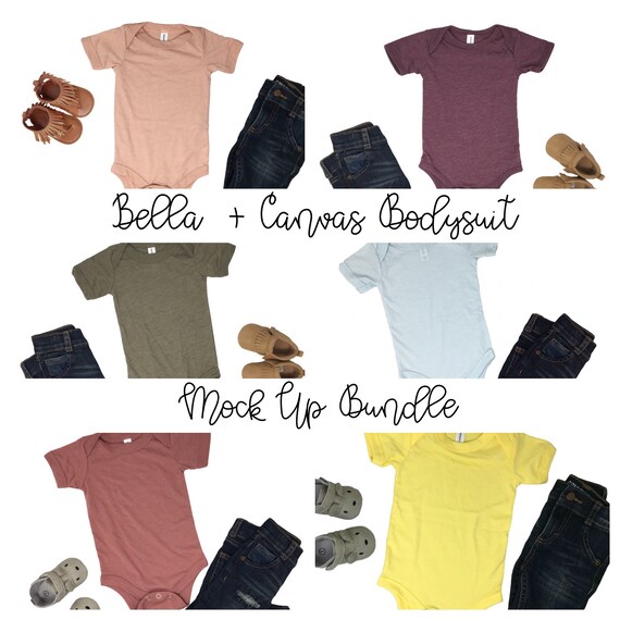 Bella Canvas Infant Mock Up Bodysuit 134b Mock Up Bella Mock Etsy