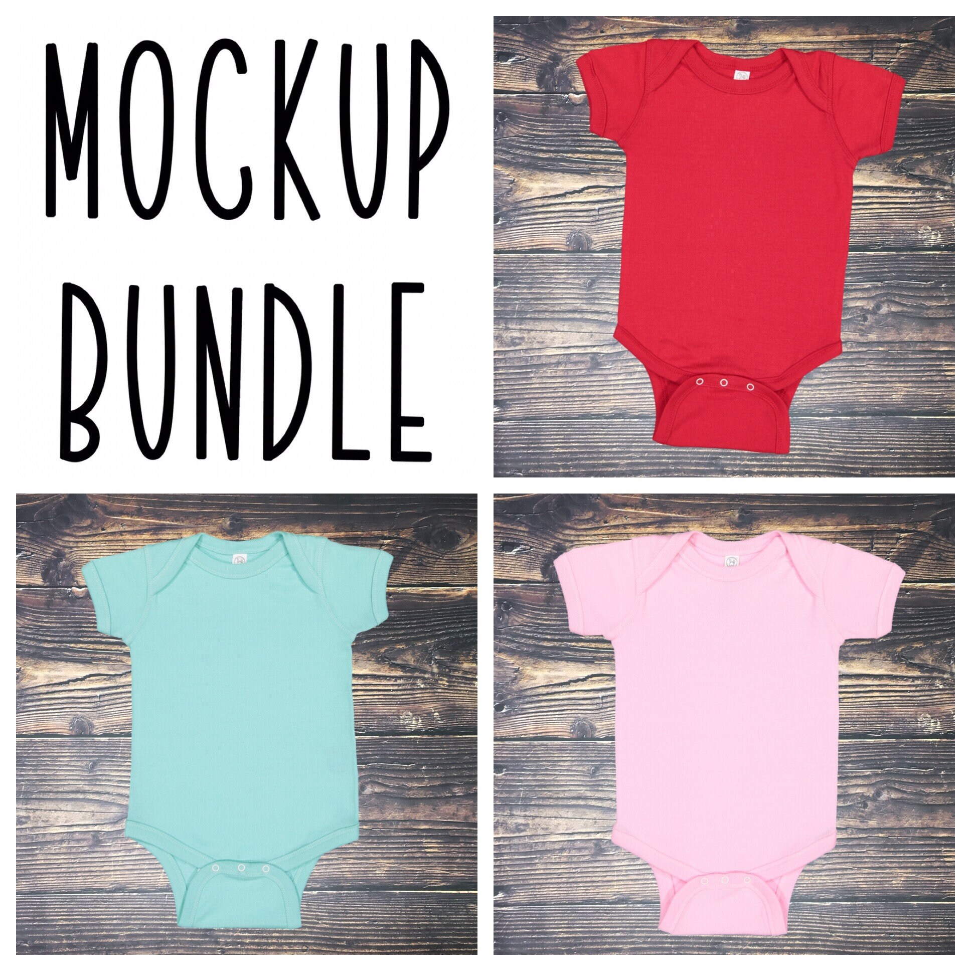 Rabbit Skins Infant Bodysuit Mockup Rabbit Skins Bundle Baby Etsy