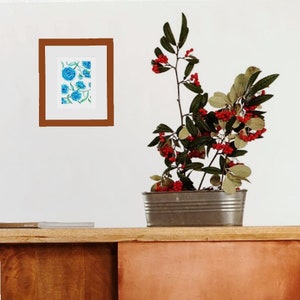 cadeau fête des mères aquarelle, botanique, pour sous-verre image 5