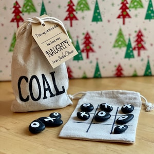 Lump of Coal, Bag of Coal, Coal for Christmas, Naughty or Nice, Tic Tac Toe, Stocking Stuffers