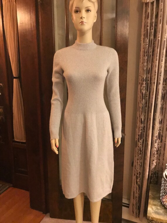 Vintage Anne Fogarty Knits Label Sweater Dress